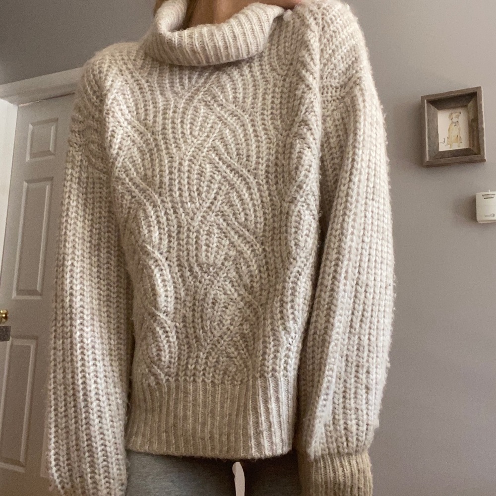 Cream turtleneck